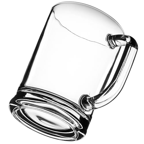 KADAX Lot de 2 chopes à bière de 0,5 l avec anse - Grande chope à bière en verre épais - Design classique – vue 5