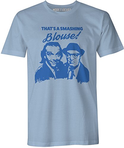 T-shirt bleu avec slogan original manches courtes homme taille Large
