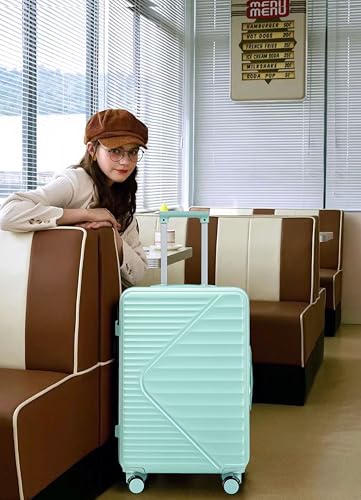 Fashionable 3-piece luggage set with ABS wheels. The luggage comes with a TSA lock (Mint Green + ABS)2