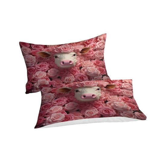 Housse de couette Cochon Rose imprimé 3D parure de lit 200x200