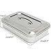 Stainless Steel Instrument Tray Organizer Holder with Lid & Handle Grip
