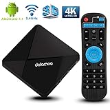 【WiFi 2.4G y Bluetooth 4.0】 Cuando obtenga esta Android TV Box, solo necesita conectarse con su TV a través de un cable HDMI, conectar la red a través de un cable Ethernet o WiFi 2.4G, luego puede usarla como centro multimedia o caja de entretenimiento.