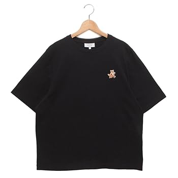 【メゾンキツネ】スタジャン フォックス パッチ ブラック 23AW ダブルボールドフォックスヘッドパッチ レギュラー カーディガン