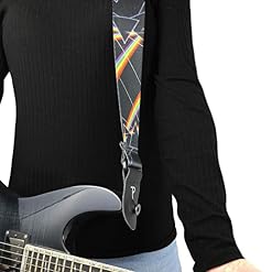 Perri’s Leathers | Pink Floyd Guitar Strap-Polyester | 2” Wide, Adjustable 39” to 58” (LPCP-8090) rose - Les Beatles, Paul McCartney, John Lennon, RIngo Starr, George Harrison Perri's Leathers | Pink Floyd Guitar Strap-Polyester | 2” Wide, Adjustable 39” to 58” (LPCP-8090) rose – Image 5
