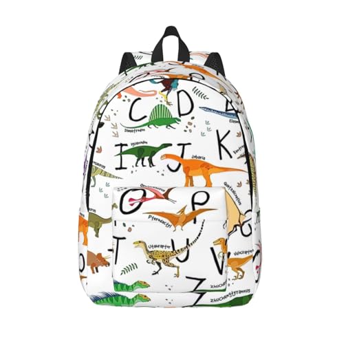 Sac à dos d'apprentissage WURTON en toile dinosaures léger pour soulager votre dos