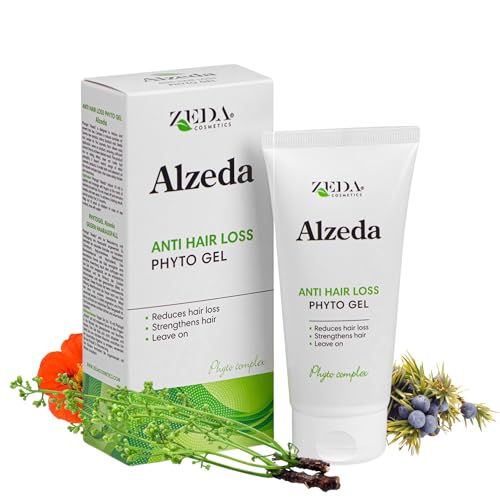 ALZEDA Gel anti-chute cheveux 100 ml – Ortie, bardane, huile de genévrier, quinine – Soin sans rinçage fortifiant et stimulant – Pour hommes et femmes