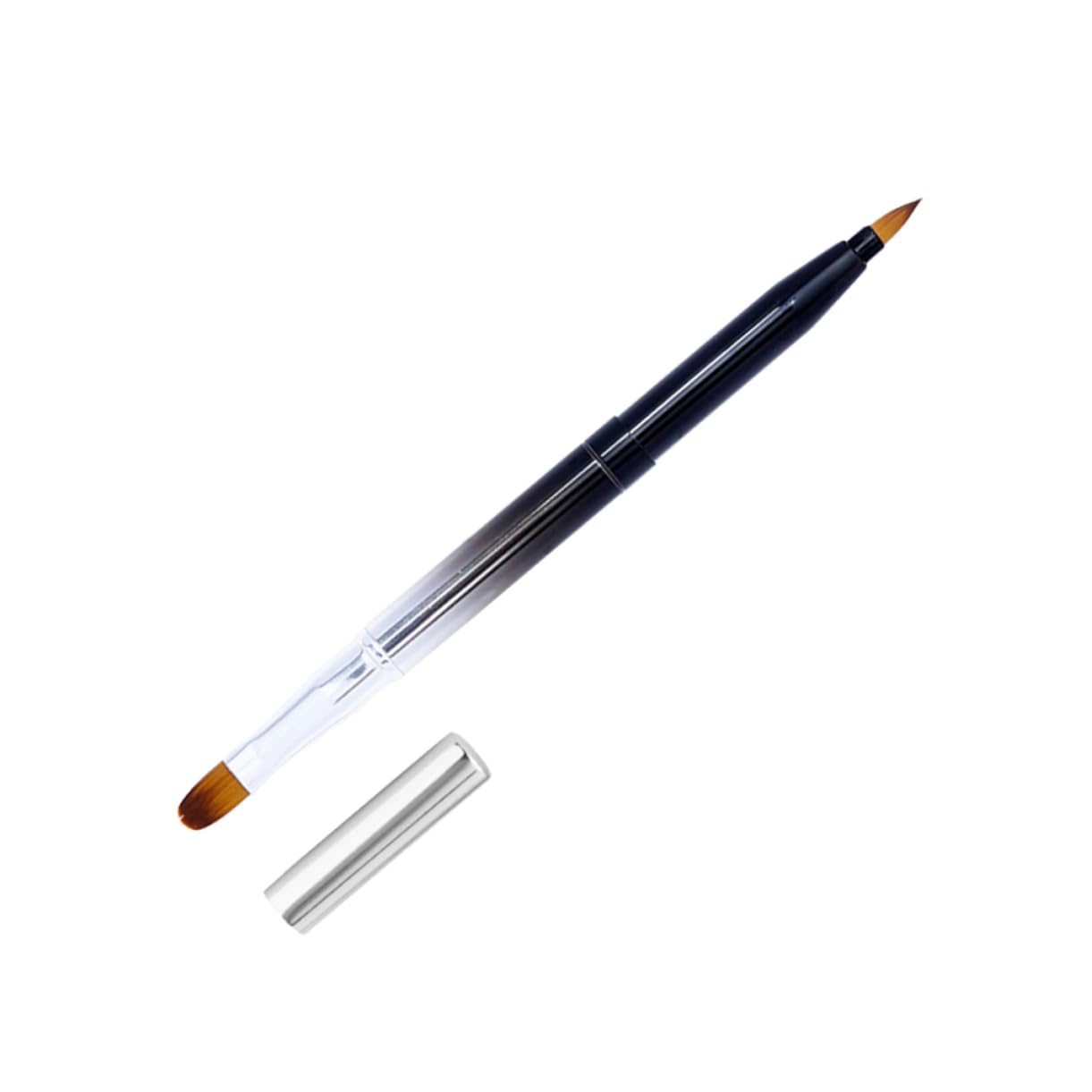 Baluue Metal Lip Brush Retractable Rod Double-ended Lipstick Applicator for Women Soft Lip Brush