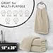 VOOVA & MOVAS Taupe Hand Towels for Bathroom, Large 18