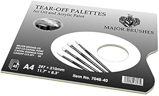 Tear Off Palette - 40 A4 Disposable Palette Sheets - for Oil and Acrylic Painting