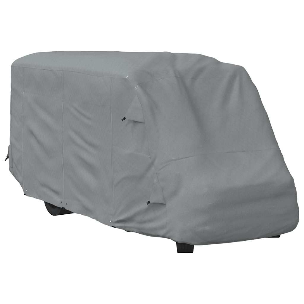 Funda protectora para autocaravana 570 x 235 x 275 cm para caravana, lona transpirable con cremallera, resistente a la intemperie, para todo el año, con bolsa de almacenamiento, color gris