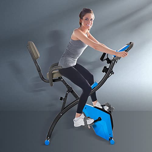 HOMCOM Heimtrainer X-Bike 2-in-1 Fahrradtrainer LCD-Display klappbarer Hometrainer Trimmrad mit 8 stufig einstellbarem… – Bild 3