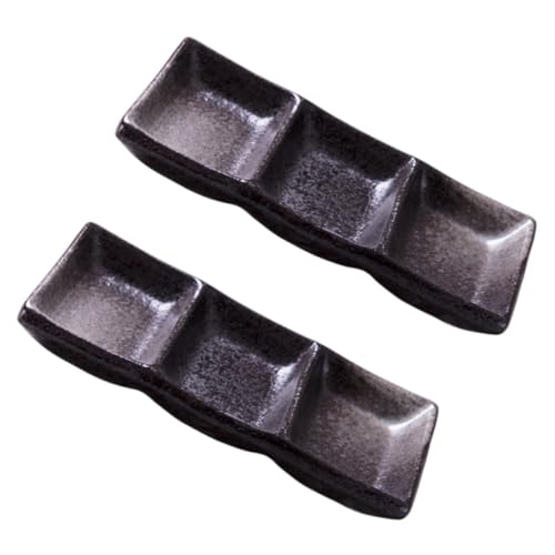 FUNOMOCYA 2pcs Square Ceramic Sauce Dishes Versatile Seasoning Bowls for Condiments Snacks and Appetizers for Home Restaurants and Catering Events Easy to Clean Design