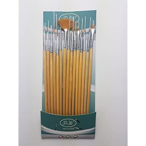 5pcs Nail Art Liner Brushes, Manicure Drill Drawing Nails Brush Pen, Nail Dotting Painting Drawing Pens (Wood Handle) Cover