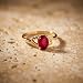 Imagen de 1,15 Carat 14 K oro macizo anillo con Natural ovalado Ruby