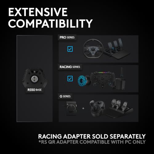 Image of Logitech G RS50 Racing Wheel, Hub, and Base for Xbox /PC: 8 Nm Direct Drive, 11 inch Wheel, 13 Buttons, Adjustable Paddle Shifters, TRUEFORCE Force Feedback Integration with Major Titles - Black