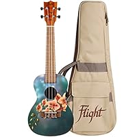 Features a stunning orchid design Laminated ukulele with an amazing soundboard design Okoume Neck & Walnut Fingerboard Carefully-designed headstock fitted with geared tuners Includes 5mm padded gigbag