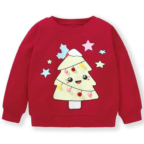 Image of Hongshilian Unisex Kids Cute Cartoon Cotton Sweater Shirt