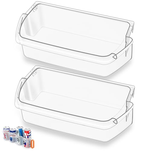 Image of [2 PACK] UPGRADED W10803530 Refrigerator Door Bin Compatible with Whirlpool Fridge Door Shelf WRT311FZDM00 WRT311FZDW01 WRT311FZDW00 Door Shelf W10582649 Maytag Whirlpool Refrigerator Door Shelves