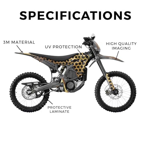 Image of Glossy Glitter Surron Ultra Bee Graphics Kit Wrap - Hex Yellow - Sur-Ron Skin - Premium 3M Vinyl Protective Wrap Decal Cover - Easy to Apply | Crafted in The USA by MightySkins