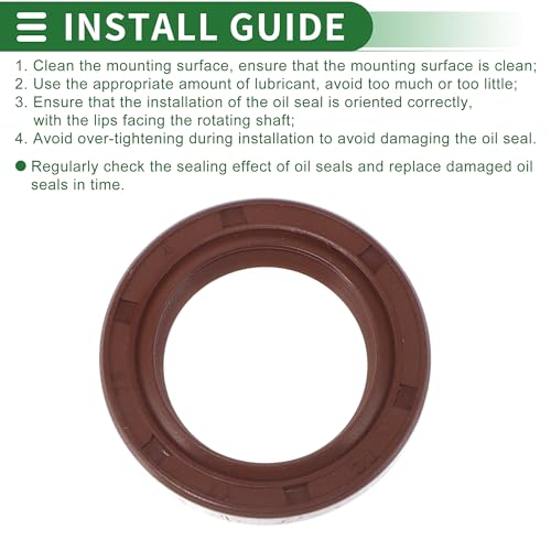 HEROFFIX Universelle Öldichtung TC Doppellippe W Stahlfeder Dichtungsring Rotierende Wellendichtung 17x25x4mm Hochdruck FKM Gummi Braun 5 Stück
