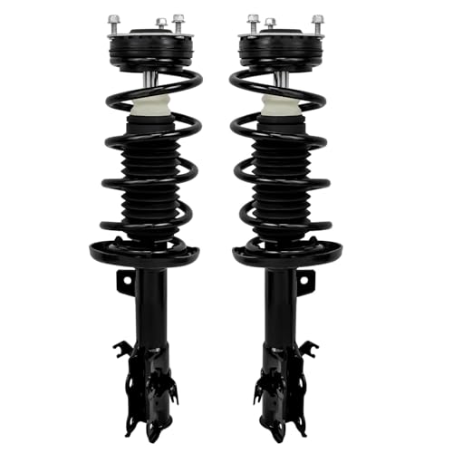 Image of Detroit Axle - 6pc Front Struts Tie Rod Kit for Ford 2011 2012 2013 Fiesta, 2 Struts with Coil Springs 4 Inner Outer Tie Rods Replacement Suspension Kit