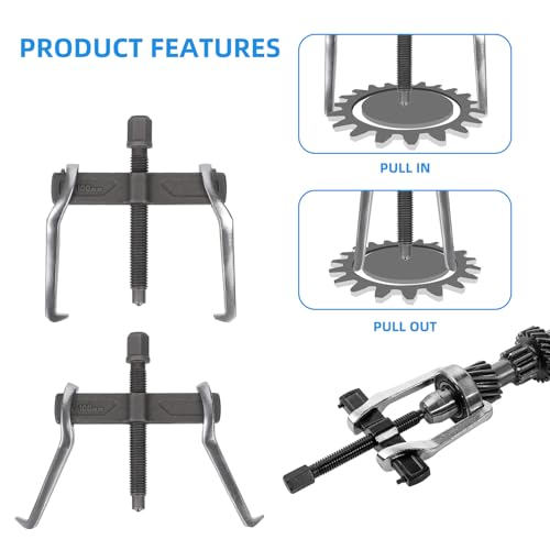 Dfuqanb Zahnradlager Abzieher, Backen Abzieher, Einstellbare 2 Backen Abzieher, Klauenabzieher Parallelabzieher Radlagerabzieher, zur Reparatur von Autos, Maschinenreparatur