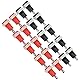 Schwarze und Rote Bananenbuchsenbuchse - 4 Mm Bananenbuchsenbuchse Panel/Chassis Mount Löttyp (10er Pack) Terminals