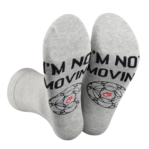 2 Pairs FFXIV Black Mage Socks BLM Gift FFXIV Gamer Gift I’m Not Moving Socks for Men