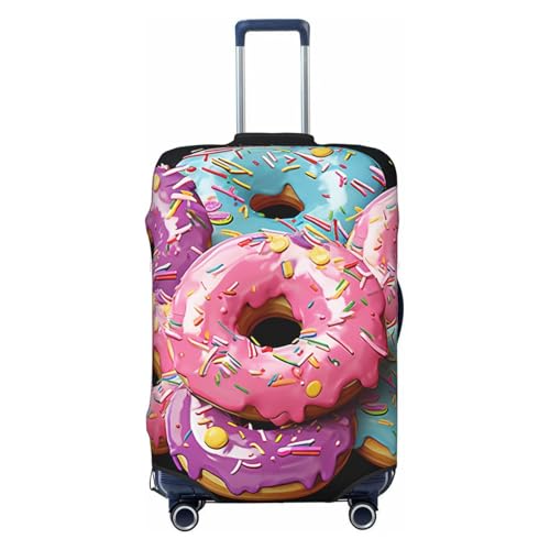 Travel Luggage Cover Fashion Suitcase Protector Donut Spandex Baggage Covers Washable Suitcase Covers Anti-Scratch Luggage Cover Protectors Fits 18-32 Inch Suitcases Large