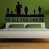 Wall Sticker Army Quote “be All You can be”Vinyl Wall Decal Art Mural Home Decor Wallpaper Decoration