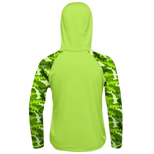 Image of Boys Rash Guard Swim Hoodie, Kids Long Sleeve Sun Fishing Shirts
