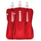 Funcional: plegable ultraligero frascos son perfectos para mantenerte hidratado y refrescan mientras que el senderismo, camping, jogging o ciclismo. simplemente aire seco, plegable y rollo para almacenar entre usos.