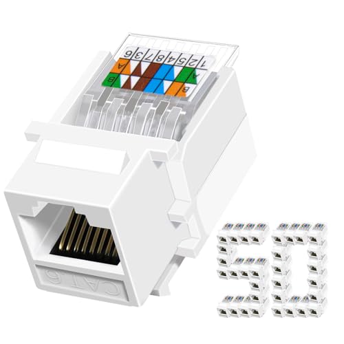 Connecteurs RJ45 femelles Cat6 sans outil Prises Keystone Ethernet auto-dénudantes
