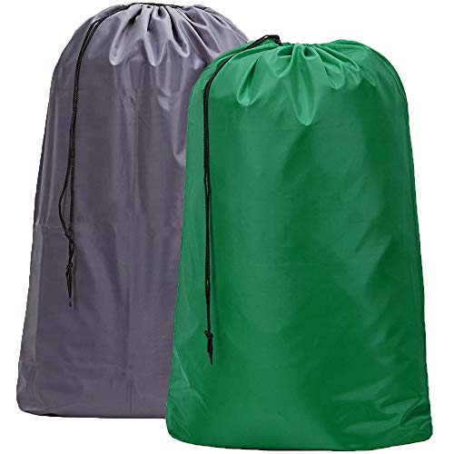 HOMEST 2 Pack Large Nylon Laundry Bag, Machine Washable Large Dirty Clothes Organizer