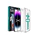 Deppa Iphone 14 Pro Screen Protector 6.1 Inch [2 Pack] 3D Full Cover Tempered glass with Easy Installation Kit Tray - [Case compatible], [ Installation Video Guide ]