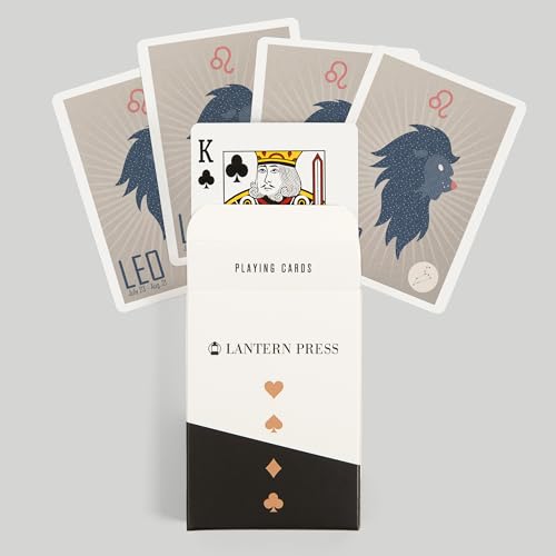 Lantern Press Leo, Naipes Zodiac, 52 cartas Póker miniatura 6