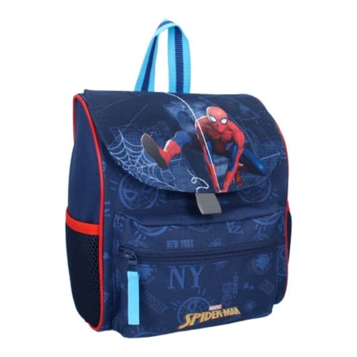 mybagstory - Petit Sac à dos - Spiderman - Enfant - Ecole - Maternelle - Garderie - Crèche - Cartable Garçon - Taille 23 cm - Bretelles réglables Cover