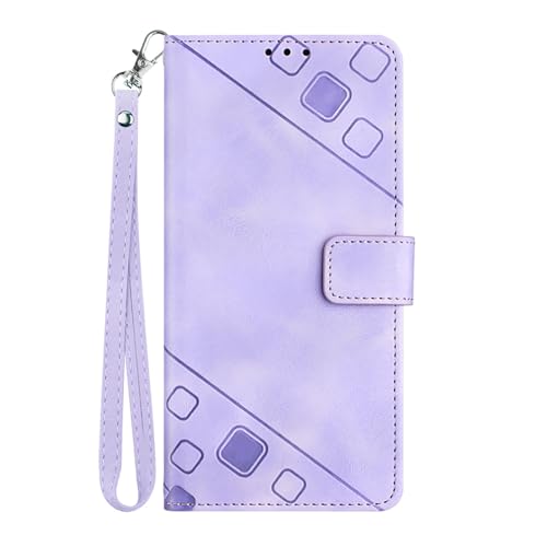 Étui portefeuille iPhone 17 Pro anti-choc et grande capacité violet avec fentes