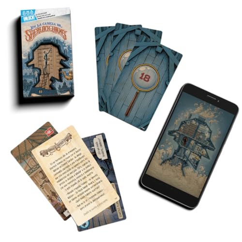Asmodee Unlock! Mini En la Cabeza de Sherlock Holmes, Juego de Cartas, A Partir de 10 Años, De 1 a 6 Jugadores, 30-45 Minutos por Partida, Español