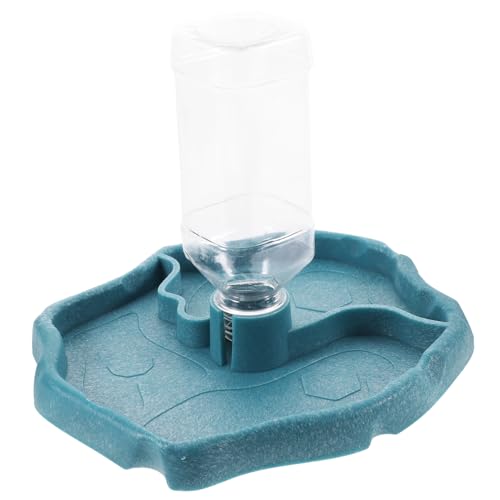 BESTonZON Bearded Dragon Water Dish Automatic Reptile Water Feeder for Tortoise and Lizard Durable Pet Water Bowl Easy to Lake Stable Design