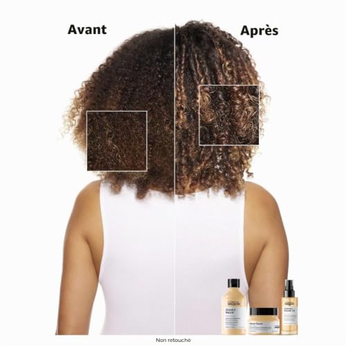 'Oréal Professionnel Huile de Finition 10 En 1 Cheveux Abîmés à Sur Sollicité Nourrit Protège & Adoucit Sans Rinçage Enrichie en Huile de Germe de Blé Absolut Repair Serie Expert 90ml - vue 9