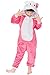 Dolamen Bambini Unisex Kigurumi Pigiama Onesie, Ragazza Ragazzo Anime Cosplay Halloween Natale Party Costume Attrezzatura Sleepwear (130-140CM (51"-55"), Hellokitty)