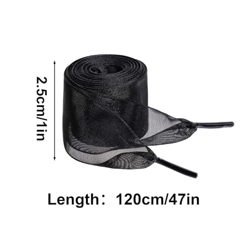 Marrywindix 2 Pairs 47" Flat Snow Yarn Shoelaces Fashion Wide Shoe Laces for Sneakers Skate Shoes Boots Sport Shoes2