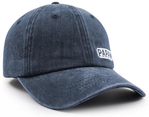 Image of Papaw Hat for Grandpa Dad Men, Funny Adjustable Cotton Embroiderd Best Grandfather Baseball Cap