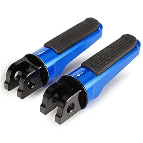 Reposapiés Delantero CNC Clavijas Almohadillas Pedal Para CBR650F 2014-2019 Para CBR600F 2001-2013 Para CB600F Para HORNET 2002-2015 Estriberas Moto(Azul)