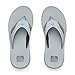REEF Cushion Fanning Mens Flip Flop, Arch Support, Durable Outsole, Water Friendly, Light Grey/Blue, 11