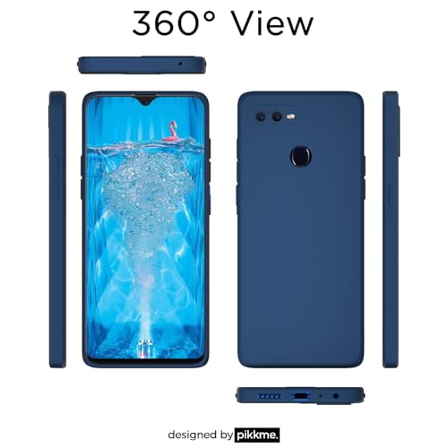 Image of Outlouders Back Cover for Oppo F9 / F9 Pro / A5 / A5S | Camera Protection | Durable Soft Matte Silicone Bumper Case (Blue)