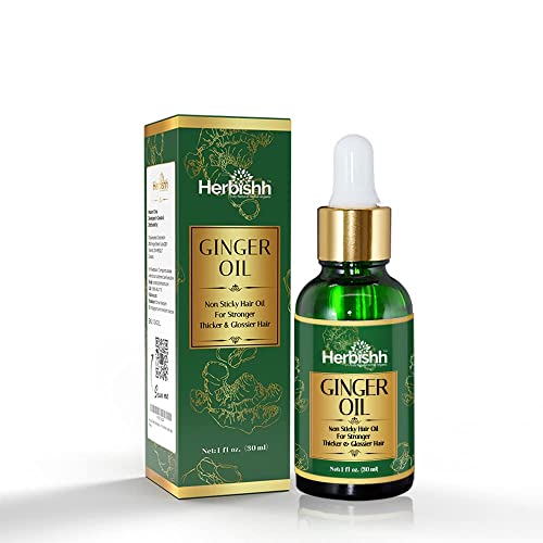 Herbishh Ginger Hair Oil For Hair Growth – With Ginger Extract– Fast Hair Growth Dense Regrowth Ginger Serum Oil – Compact 30ml Pack – Best Hair Care Product For Women & Men 30ml - Image 5