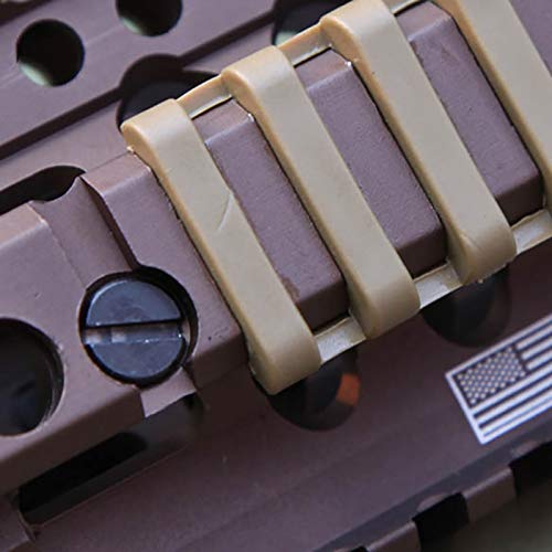 ACEXIER 4 Pezzi Copertura per Binario in plastica Bone Fish Scaletta Forma Resistente al Calore Handguard Fucile Picatinny Copertura per Binario in Gomma