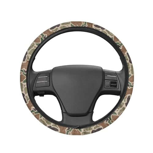 TOADDMOS Duck Camo Steering Wheel Cover Fit 14.5-15 Inch Auto Steering Wheel Covers Protector Absorbing Sweat Car Interior Protection Accessories Elastic for Cars, Auto, SUVs